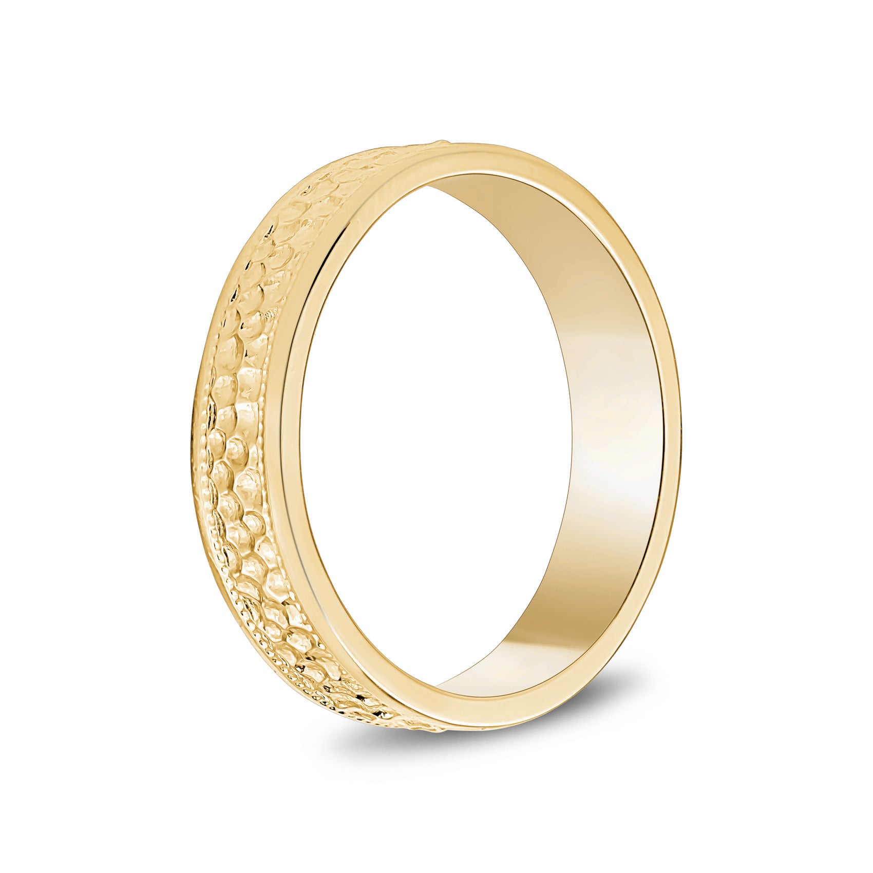 Rugged Hammered Band - Men Ring - The Steel Shop