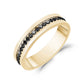 Modern Noir Gemstone Band - Men Ring - The Steel Shop