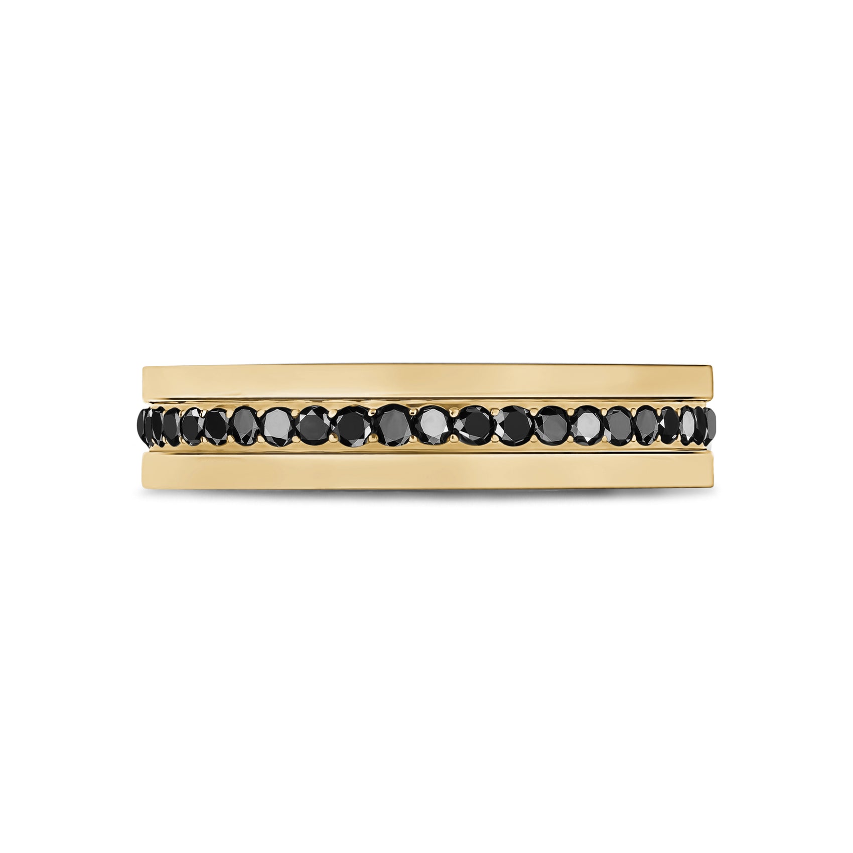 Modern Noir Gemstone Band - Men Ring - The Steel Shop