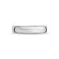 Side view showing the smooth, comfort-fit interior of a stainless steel milgrain wedding ring.  