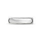 Side view of a high-quality stainless steel wedding ring showcasing a smooth domed shape and detailed milgrain trim  