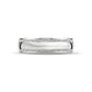 Side view of a high-quality stainless steel ring showing smooth comfort fit interior.  