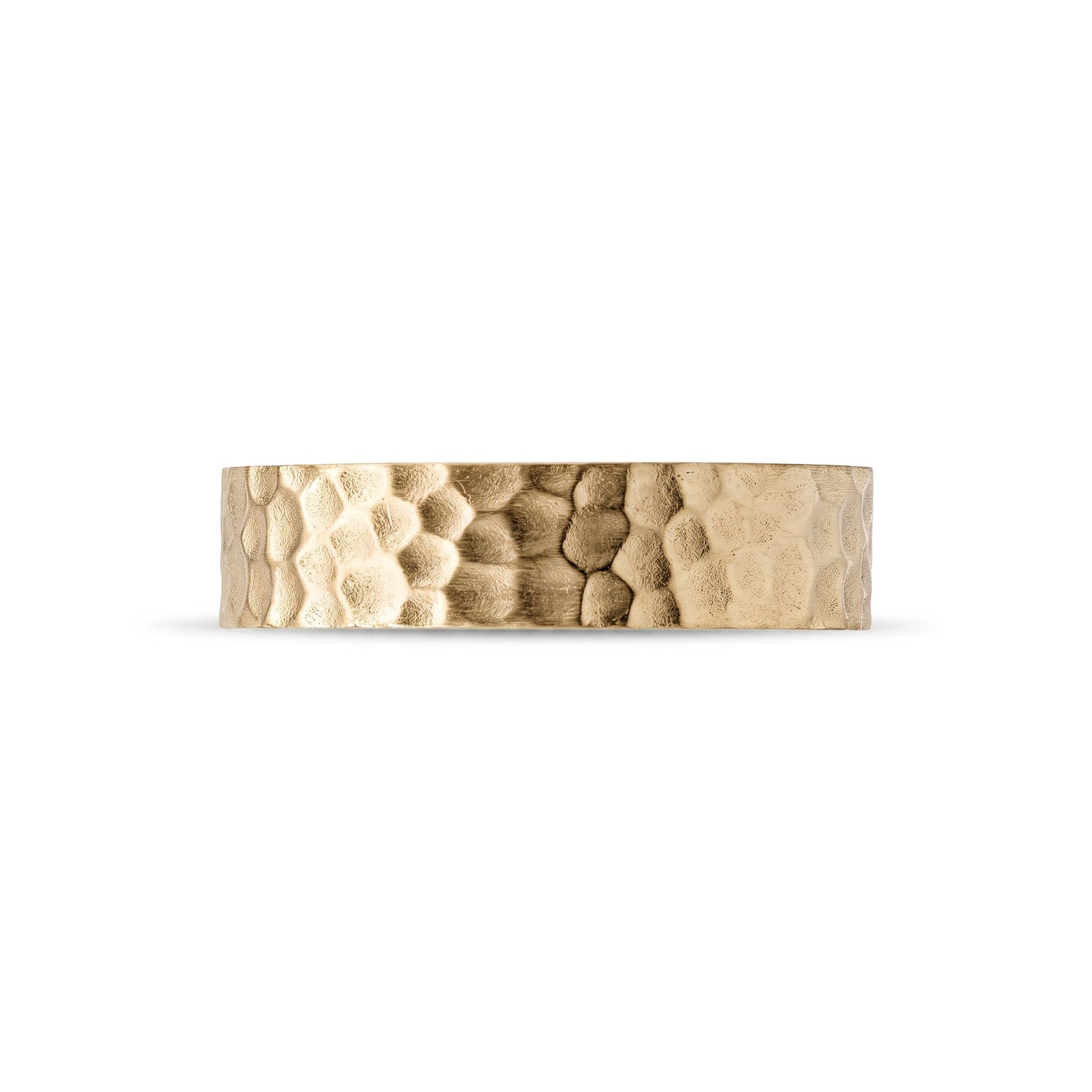 6mm Matte Hammered Wedding Band