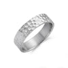 6mm Matte Hammered Wedding Band