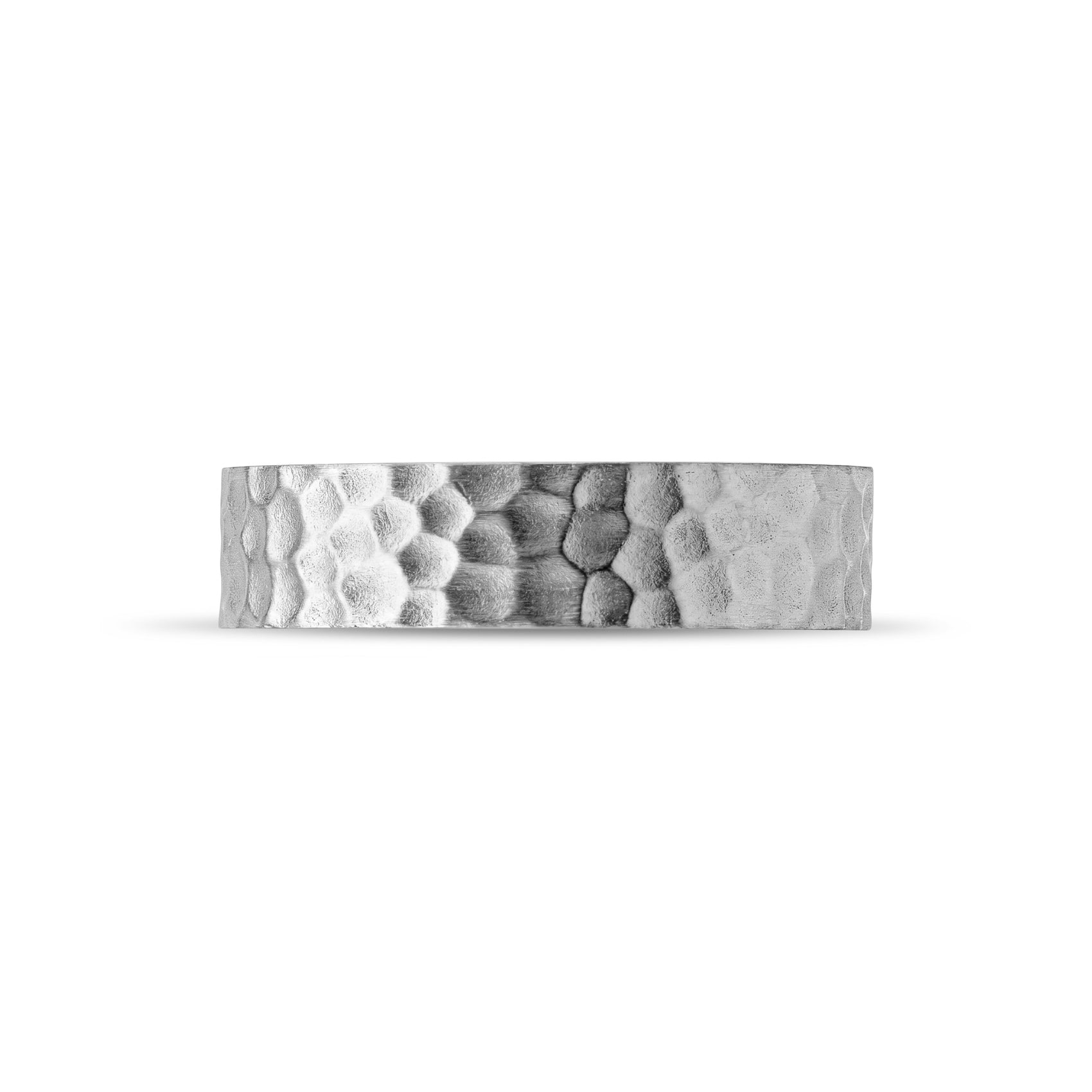 6mm Matte Hammered Wedding Band