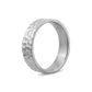 6mm Matte Hammered Wedding Band