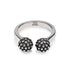 Textured Dual Ball Ring - Women Ring - The Steel Shop