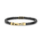 Stone-Set Antiqued Square Link Bracelet - Mens Steel Bead Bracelets - The Steel Shop