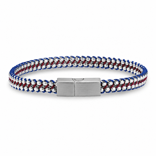 Red and Blue Tethered Bracelet
