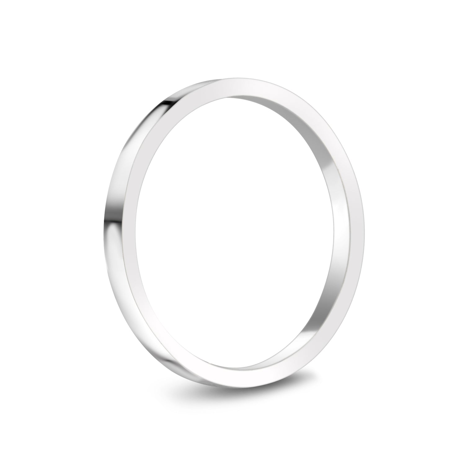 2mm Flat Wedding Band - Women Ring - The Steel Shop