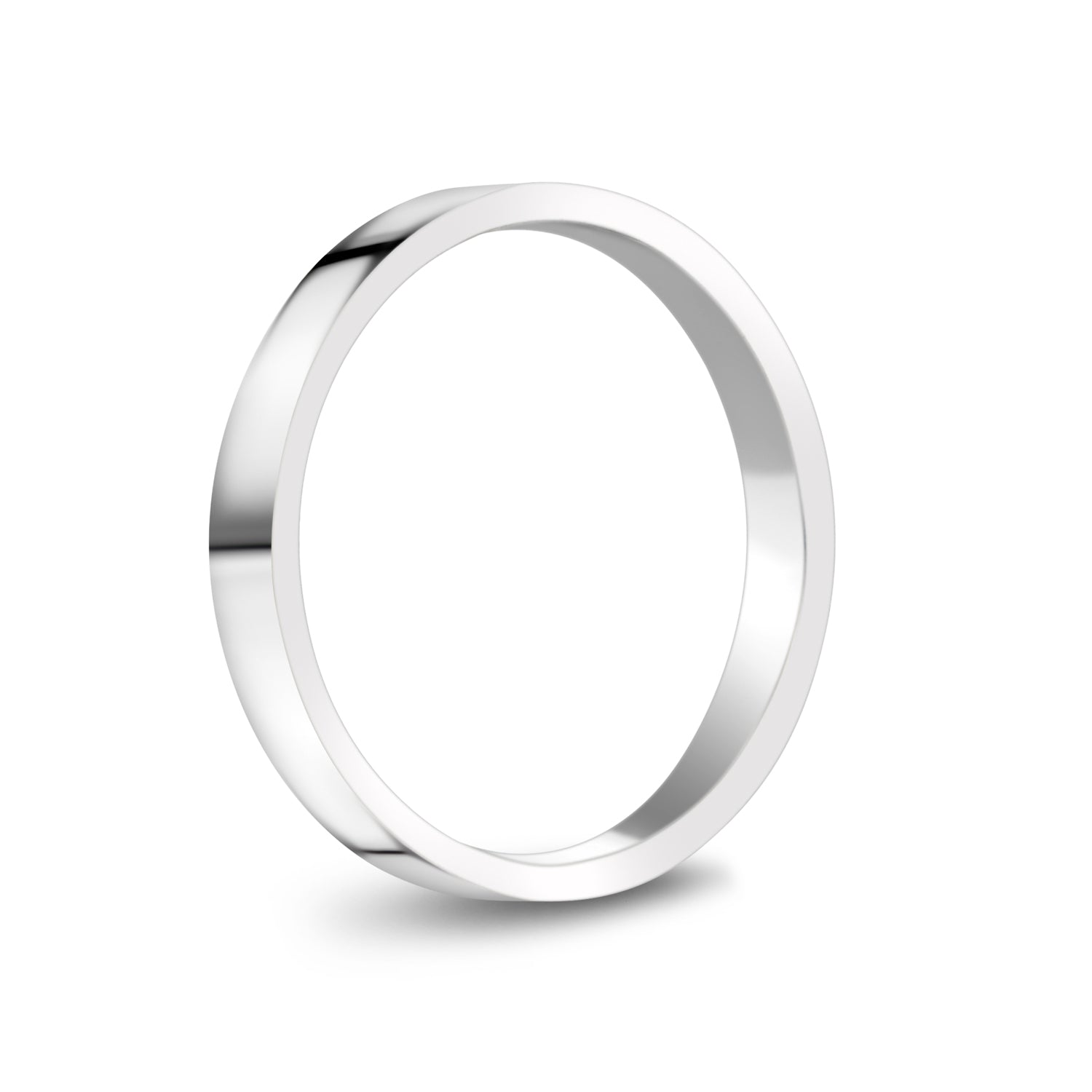 3mm Flat Wedding Band - Unisex Ring - The Steel Shop