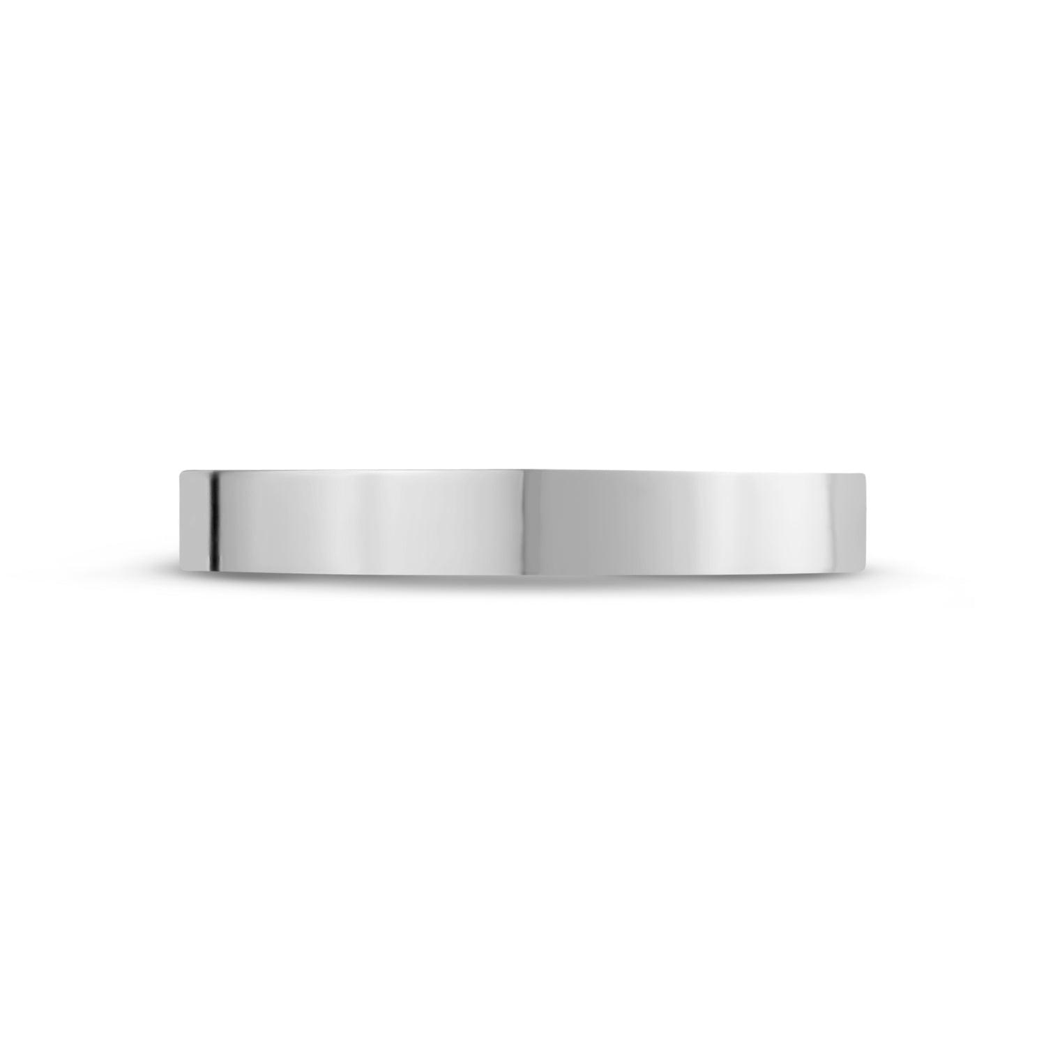 3mm Flat Wedding Band - Unisex Ring - The Steel Shop