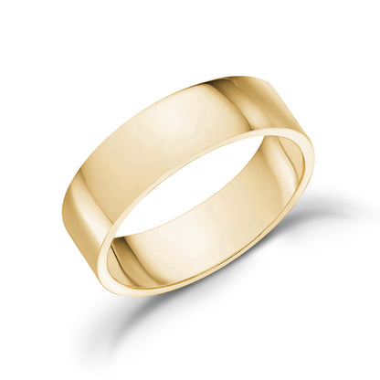 6mm Flat Wedding Band - Unisex Ring - The Steel Shop