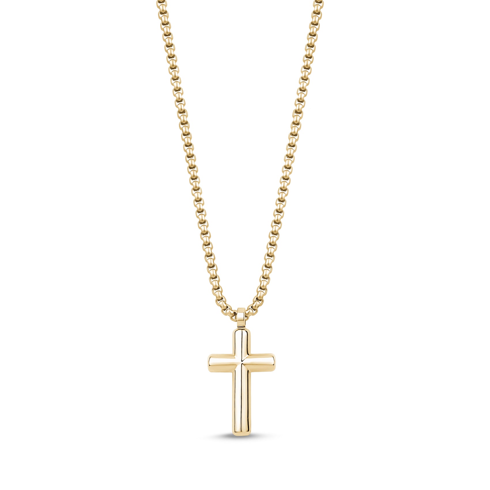 Black Stone Reversible Cross - Men Pendant - The Steel Shop