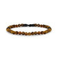 4mm Steel Clasp Matte Brown Bead Bracelet - Mens Steel Bead Bracelets - The Steel Shop
