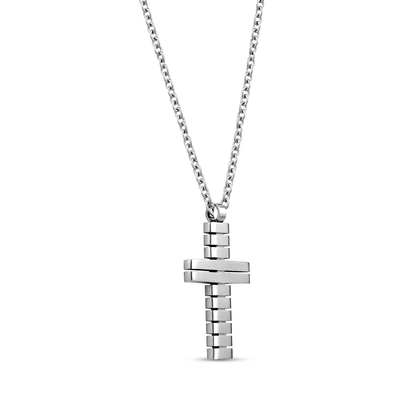 Matte Cross Pendant - Men Pendant - The Steel Shop