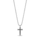 Black Stone Reversible Cross - Men Pendant - The Steel Shop