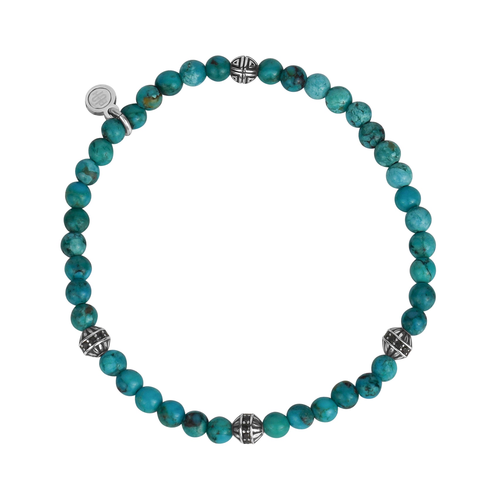Turquoise Enigma Bead Bracelet - Unisex Bead Bracelet - The Steel Shop