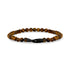 4mm Steel Clasp Matte Brown Bead Bracelet - Mens Steel Bead Bracelets - The Steel Shop