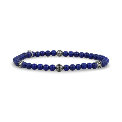 Lapis Lazuli Enigma Bead Bracelet - Unisex Bead Bracelet - The Steel Shop