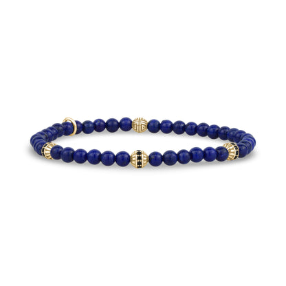 Lapis Lazuli Enigma Bead Bracelet - Unisex Bead Bracelet - The Steel Shop
