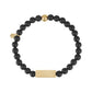 6mm Matte Black Rectangle Bead Bracelet - Unisex Bead Bracelet - The Steel Shop