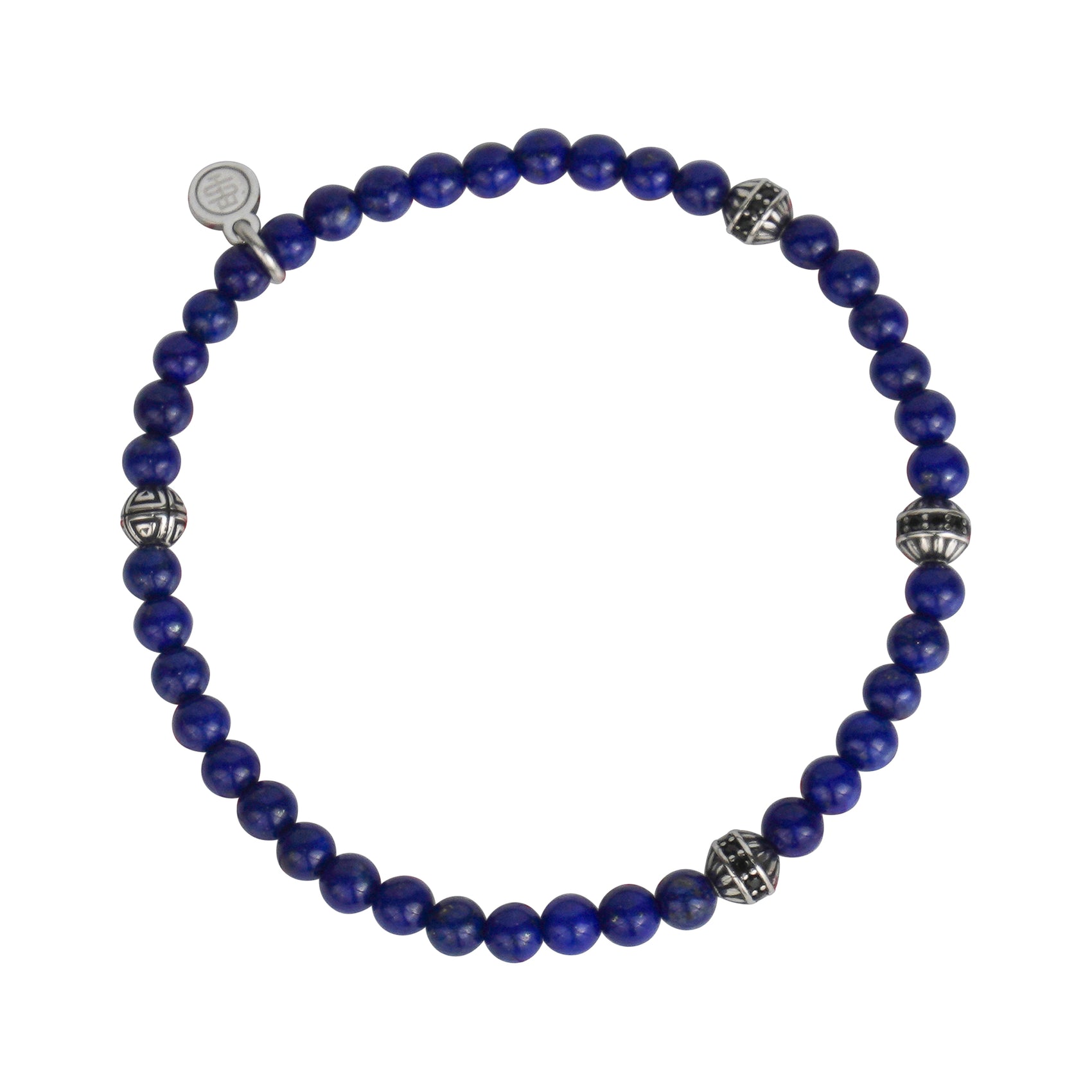 Lapis Lazuli Enigma Bead Bracelet - Unisex Bead Bracelet - The Steel Shop