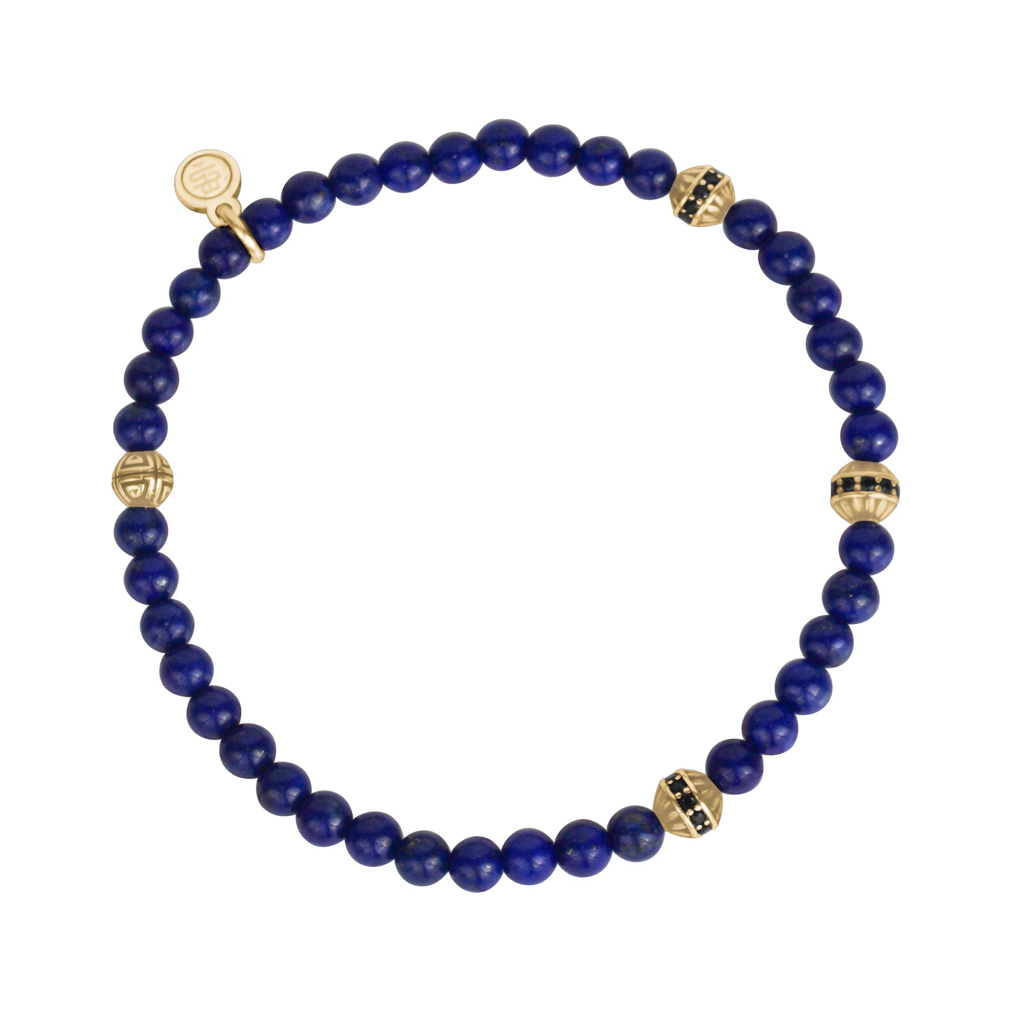 4mm Blue Lapis Lazuli Stone-Set Enigma Bead Bracelet – The Steel Shop