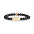 6mm Matte Black Rectangle Bead Bracelet - Unisex Bead Bracelet - The Steel Shop