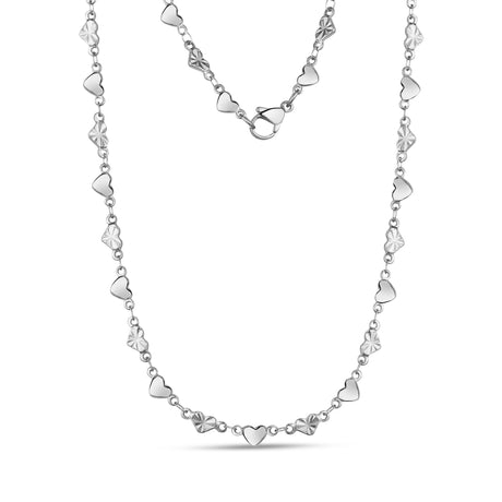 Mini Hearts Chain - Women's Necklaces - The Steel Shop