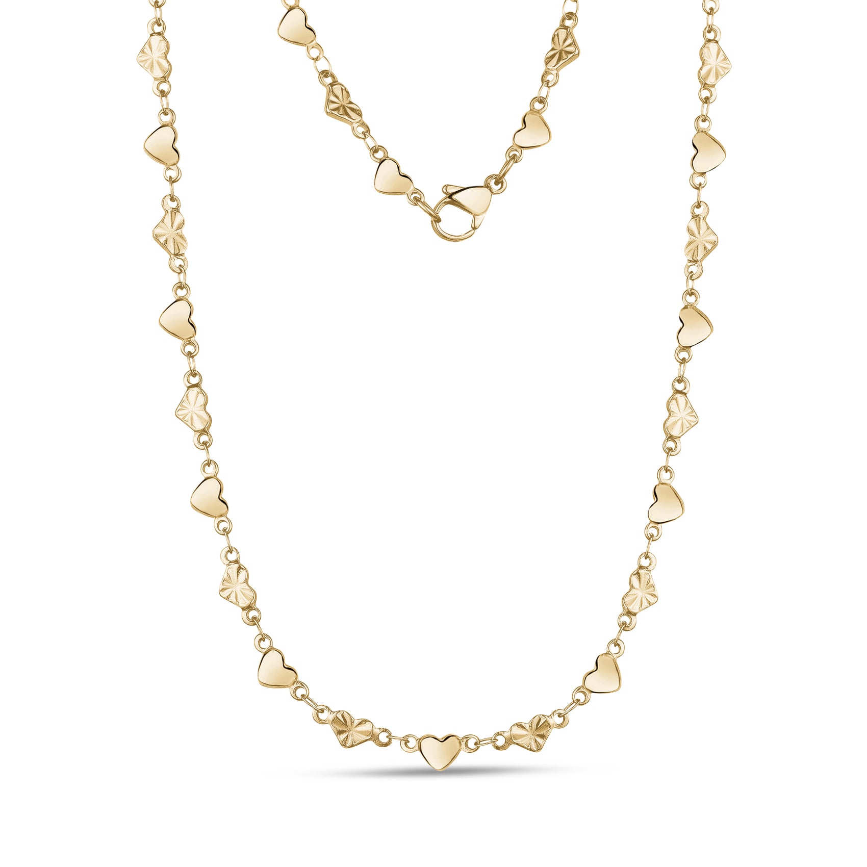 Mini Hearts Chain - Women's Necklaces - The Steel Shop