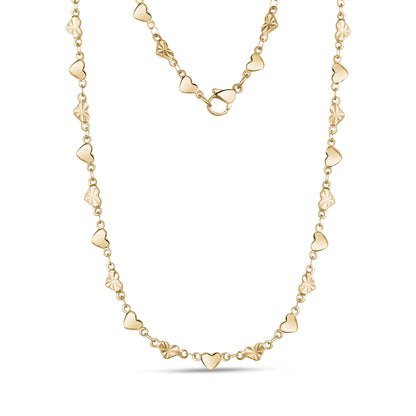Mini Hearts Chain - Women's Necklaces - The Steel Shop