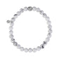 6mm Matte White Howlite Bead Bracelet - Unisex Bead Bracelet - The Steel Shop