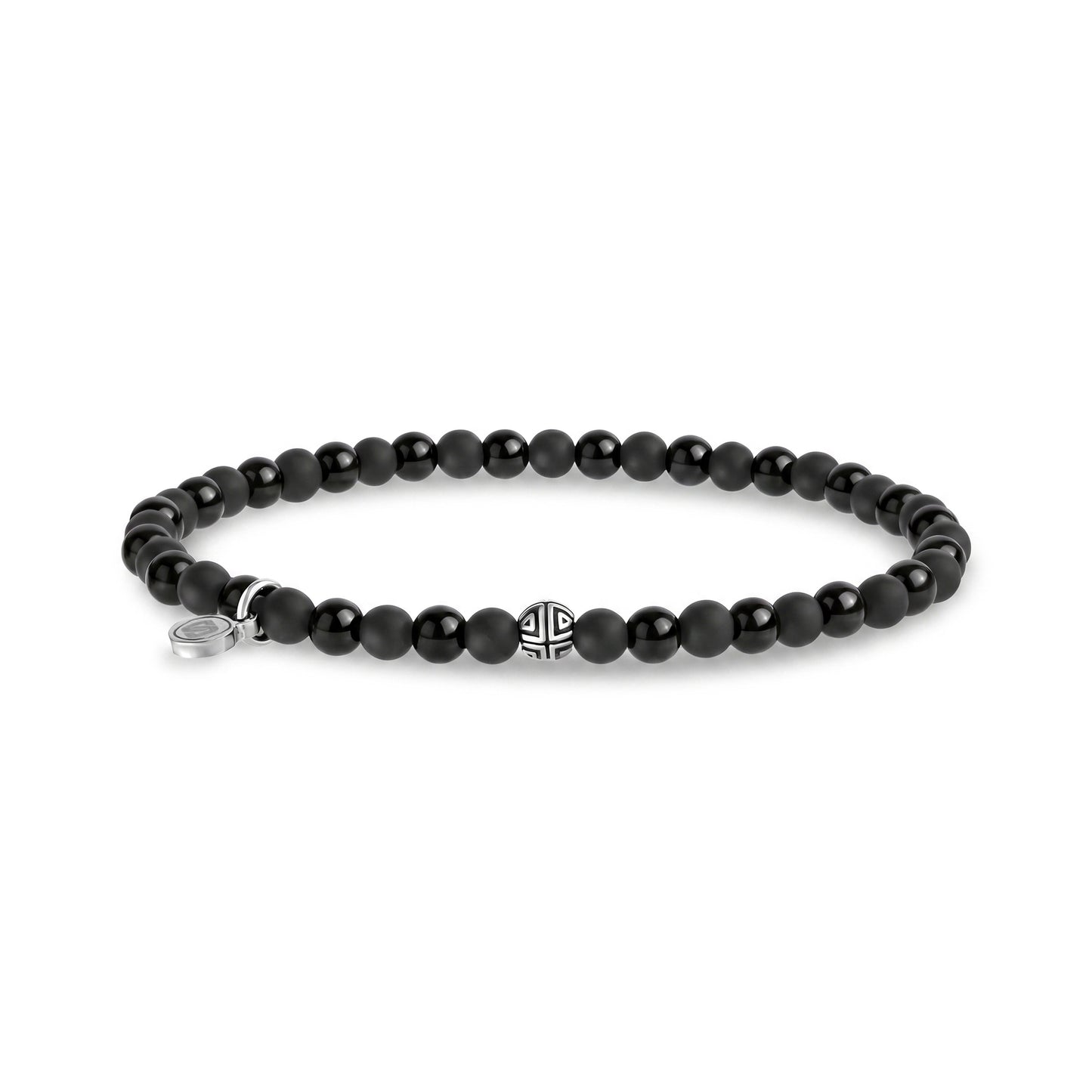4mm Black Mix Bead Bracelet