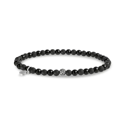 4mm Black Mix Bead Bracelet