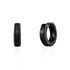 Pair of 13mm diameter Beveled Edge Huggies Earrings made from high-quality stainless steel