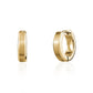 Men’s stainless steel Beveled Edge Huggies Earrings showing detailed beveled edges  