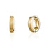 Men’s stainless steel Beveled Edge Huggies Earrings showing detailed beveled edges  