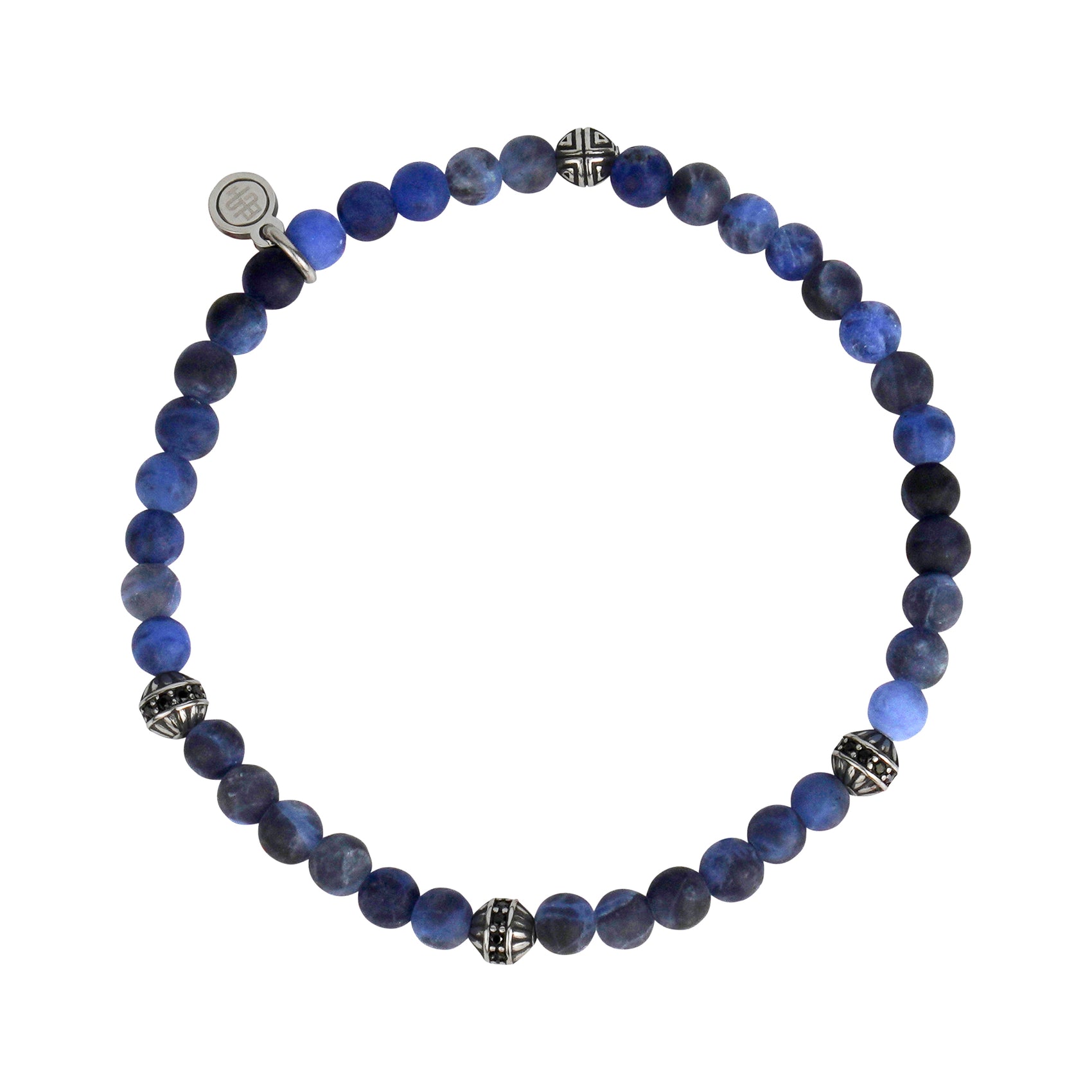 Matte Sodalite Enigma Bead Bracelet - Unisex Bead Bracelet - The Steel Shop