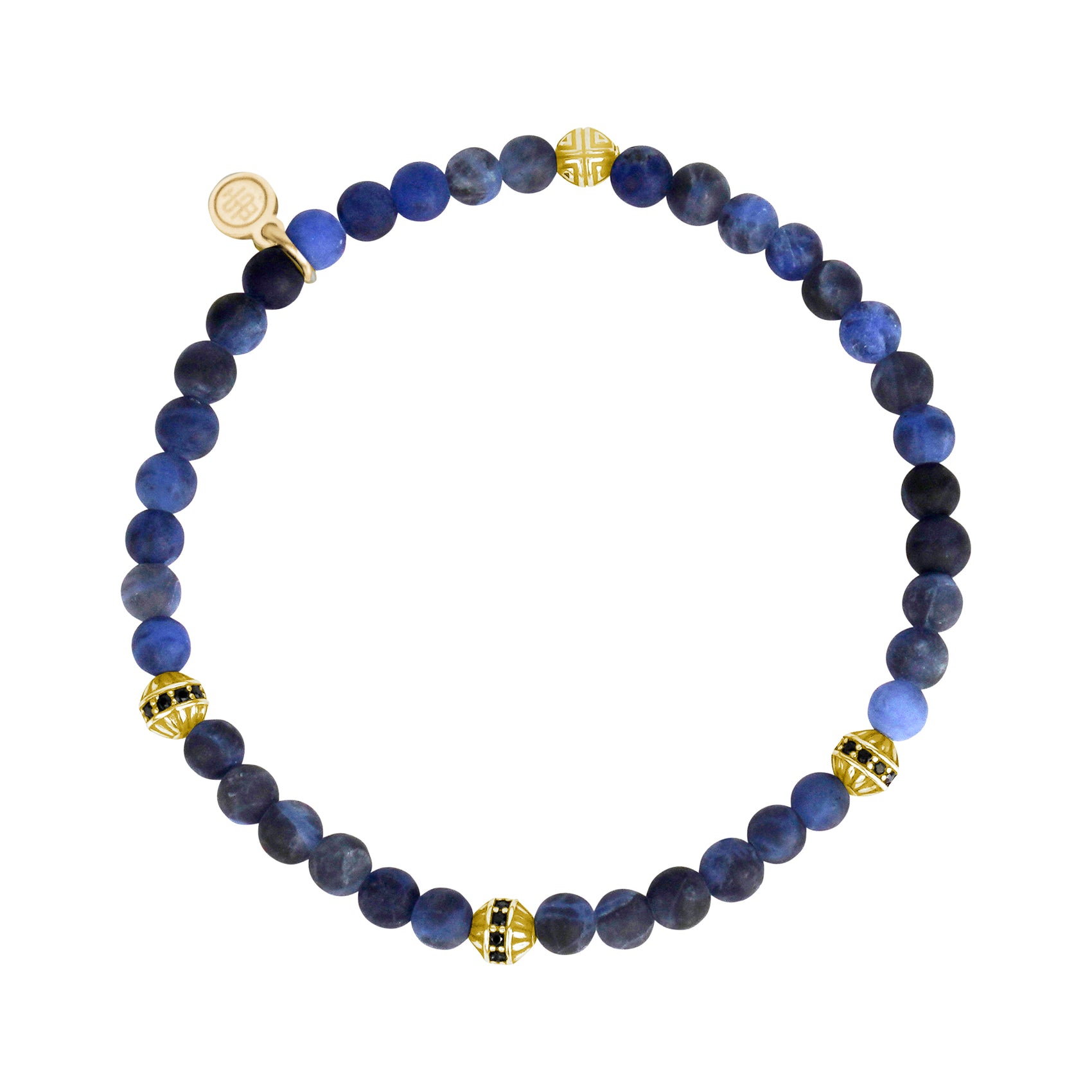 Matte Sodalite Enigma Bead Bracelet - Unisex Bead Bracelet - The Steel Shop