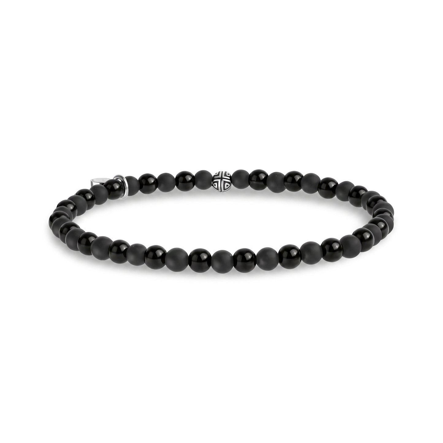 4mm Black Mix Bead Bracelet