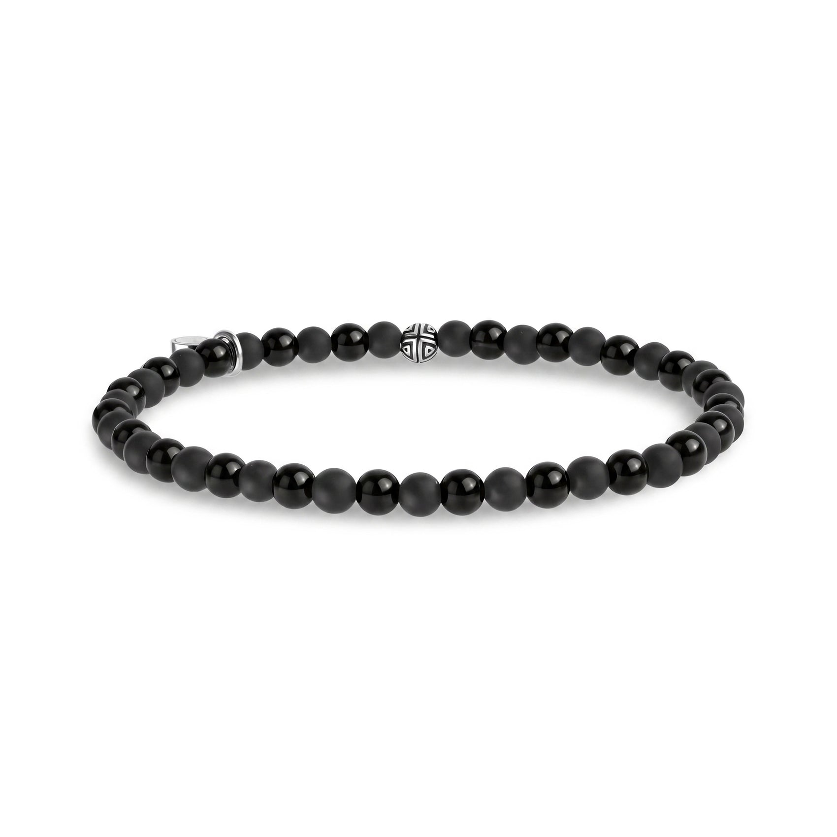 4mm Black Mix Bead Bracelet