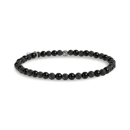 4mm Black Mix Bead Bracelet