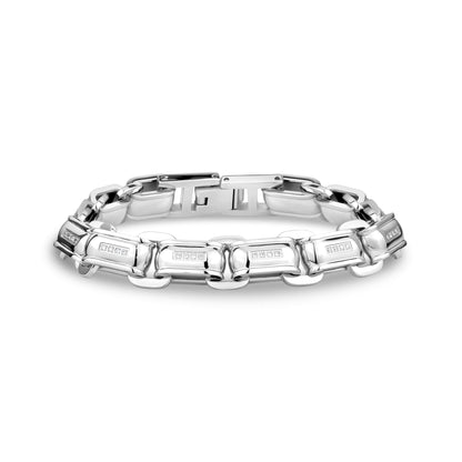 Stone-Set Link Bracelet - Mens Steel Bracelets - The Steel Shop