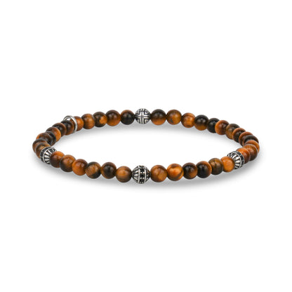 Tiger Eye Enigma Bead Bracelet - Unisex Bead Bracelet - The Steel Shop
