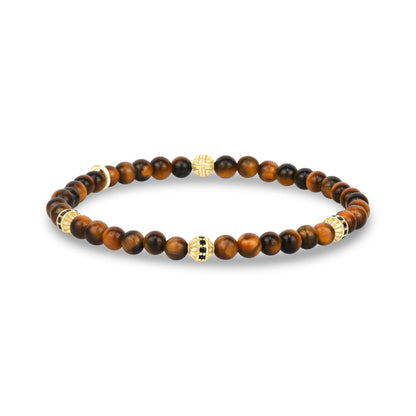 Tiger Eye Enigma Bead Bracelet - Unisex Bead Bracelet - The Steel Shop