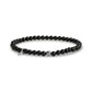 4mm Black Shiny Onyx Bead Bracelet
