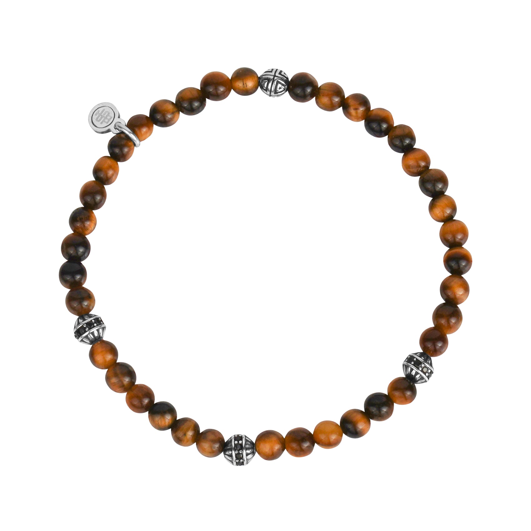 Tiger Eye Enigma Bead Bracelet - Unisex Bead Bracelet - The Steel Shop