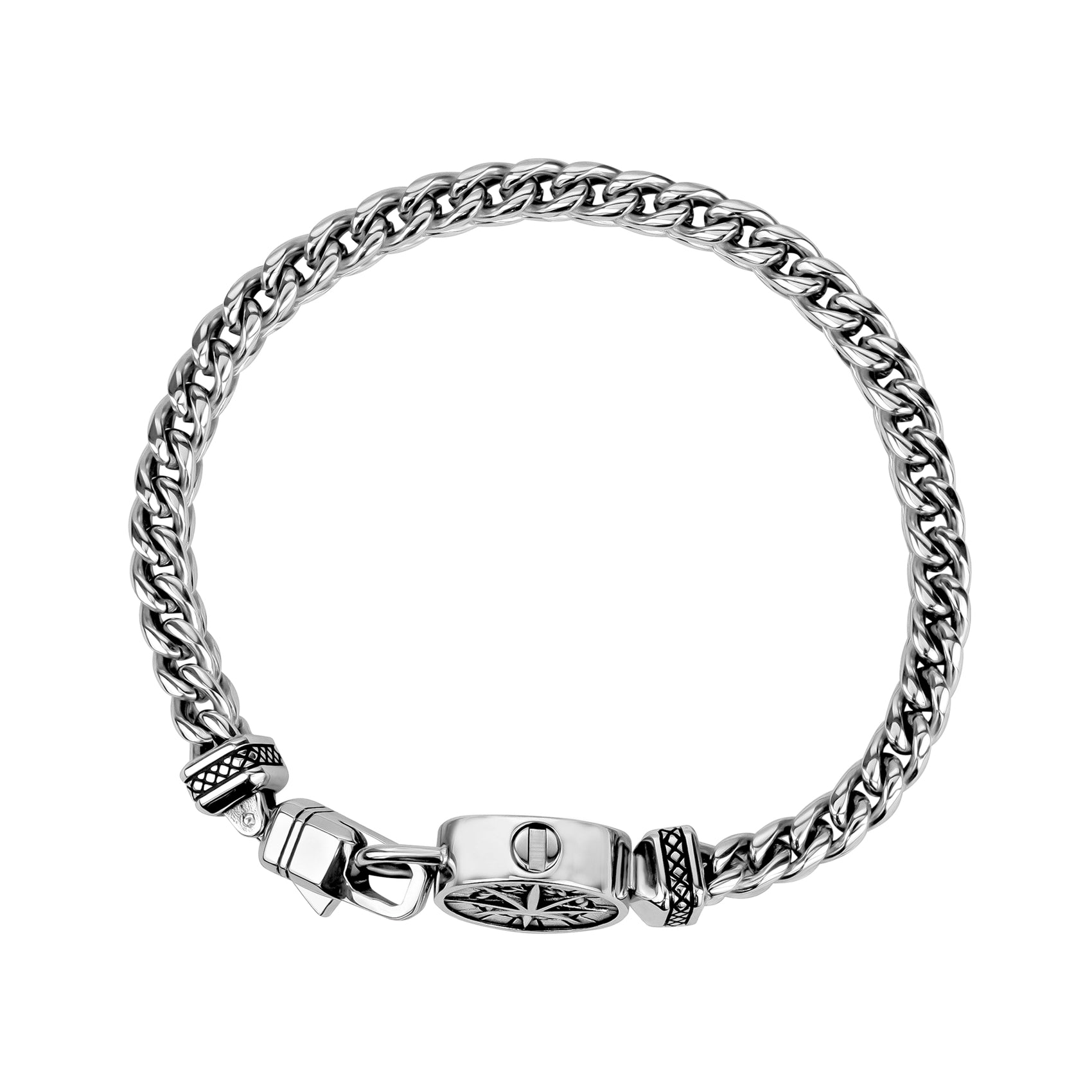 Compass Urn Bracelet - Mens Steel Bracelets - The Steel Shop