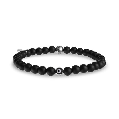 Evil Eye Protection Bead Bracelet | 6MM - Unisex Bead Bracelet - The Steel Shop